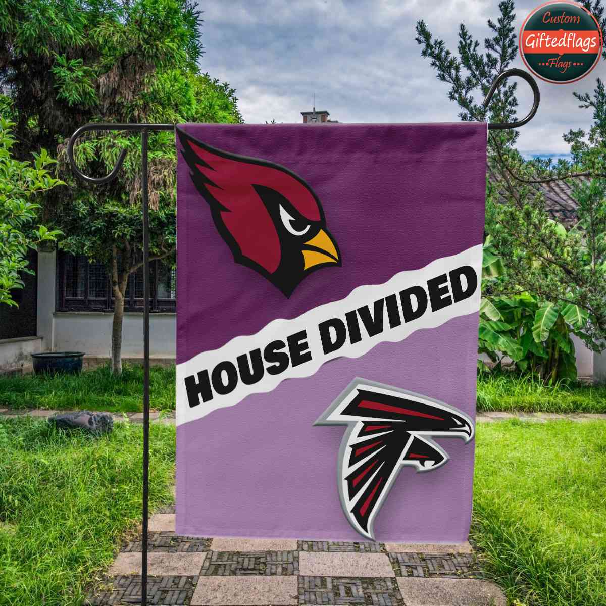 Arizona Cardinals vs. Atlanta Falcons House Divided Flag, Cardinals House Divided Flag Arizona Cardinals vs. Atlanta Falcons House Divided Flag, Cardinals House Divided Flag