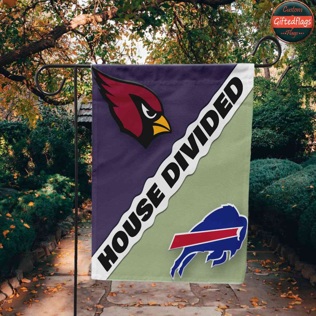 Arizona Cardinals vs. Buffalo Bills House Divided Flag, Cardinals House Divided Flag Arizona Cardinals vs. Buffalo Bills House Divided Flag, Cardinals House Divided Flag